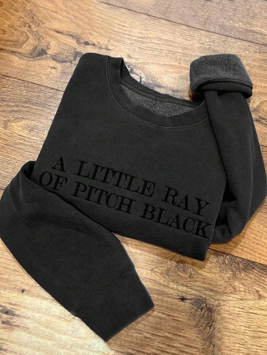 INAWLY 男士户外休闲宽松保暖圆领长袖卫衣，秋冬季 - 深灰色 - 查看 1