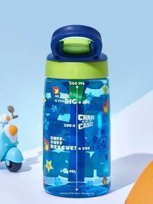 SHEIN | PAW Patrol 16 盎司/500 毫升卡通图案水瓶，带硅胶吸管和防溢盖，适合旅行、旅游和学校，Tritan， - 藍色 - 查看 7