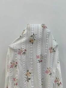 CottageSlumber 女士花卉印花撞色蕾丝连体睡衣