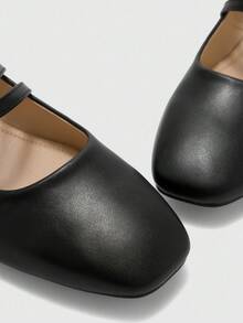 CUCCOO BIZCHIC Women's Fashion Black Buckle Design Daily Commute High Heel Pumps - Black - View 8