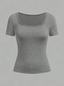 SHEIN EZwear 3 件女士短袖短款休闲修身 T 恤，适合夏季 - 彩色 - 查看 5