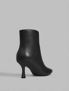 Ontre 女士方头极简舒适踝靴 - 黑色 - 查看 3