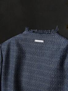 NEON BLANC Men's Plaid Long Sleeve Fringe Trim Casual Jacket, For Fall Winter