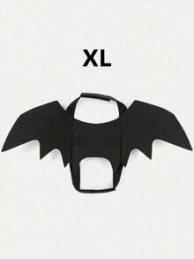 1PC Felt Pet Costume Halloween Black Bat Demon Wings Straps Vest For Medium Large Dogs Cats Funny Scary Party Festival Photo Props Pet Supplies - Black - View 12