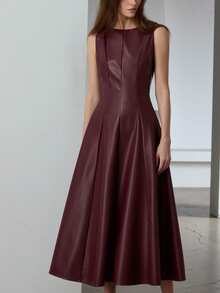 Aveloria Modichic Elegant & Stylish Sleeveless Dress With Waist Cinching Design, Flattering & Slimming