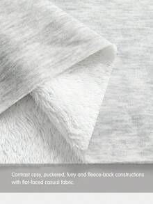 SHEIN Spodnie chłopięce w kolorze szarym, grube, termiczne, z szerokimi nogawkami, proste, w swobodnym stylu uniwersyteckim, na jesień/zimę