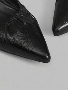 Ontre Women's Minimalist French Style High Heel Pumps - Black - View 4
