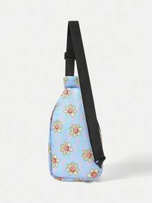 Rick and Morty X SHEIN Unisex Chest Bag Messenger Bag, Multi-Functional Lightweight Simple Chest Pack, Suitable For Outdoor, Hiking, Travel And School, Creative Gift For Friends, Birthday, Christmas, Graduation, Very Suitable For Students And Friends