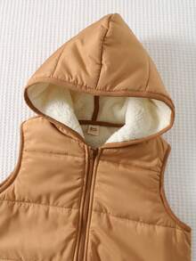 Cozy Pixies Bộ 3 áo nỉ dệt kim mềm in chữ cho bé trai, quần cạp chun và áo ba lỗ không tay, trang phục đơn giản thoải mái, họa tiết dễ thương, thích hợp mặc trong nhà, ngoài trời, hàng ngày, thể thao, tiệc tùng, chụp ảnh, ngày lễ vào mùa thu/đông - Màu Khaki - Xem 6