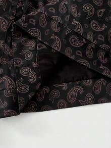 Manfinity VCAY Men's Casual Cashew Flower Print Shacket, Suitable For Everyday Wear Graphic Collar Shirt Vintage Jacket Men Paisley Jacket, For Fall Winter - Multicolor - View 7