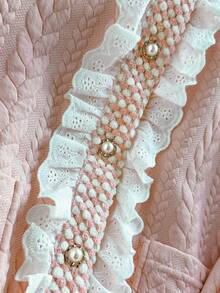 2 件女童加厚甜美可爱长袖上衣和裤子睡衣套装，秋冬 - 淺粉色 - 查看 6