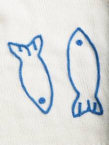 Franclia 大码女式不对称撞色边 3D 花朵针织圆领长袖休闲套头衫，简约风格，适合日常通勤，秋冬 - 米色 - 查看 3