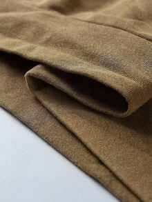 Manfinity Nomadique Men's Casual Everyday Commute Minimalist Solid Color Pocket Drawstring Hoodie, Spring/Autumn, For Fall