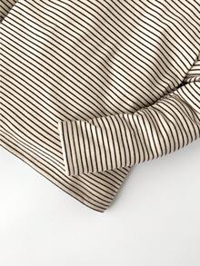Loomiva 2 pièces/set Jeune garçon Pulls à col roulé à manches longues en tricot doux et rayé de couleurs - Tabac - Voir 3