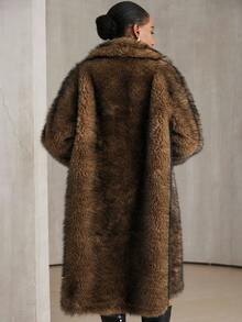 Aveloria Modichic Women Faux Fur Coats - Brown - View 2