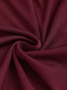 Sweetra 1 Set Off-Shoulder Long Sleeve Jumpsuit & PU Leather Casual Pants - Multicolor - View 3