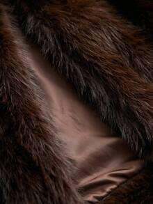 Aveloria Modichic Último cárdigan largo con cinturón y decoración de hebilla de metal, de ajuste holgado, con cuello de peluche sintético en estilo tie-dye ondulado