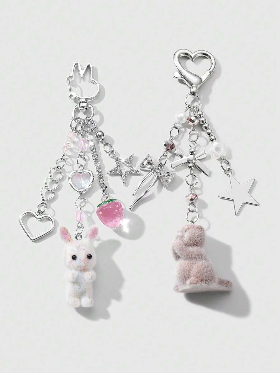 ROMWE Kawaii Keyrings & Keychains - Multicolor - View 1