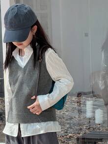 DAZY Tween Girls V-Neck Sweater Vest