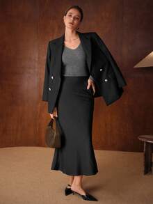 MOTF PREMIUM WOOL V-NECK SLIM FIT SWEATER, AUTUMN/WINTER - Grey - View 7