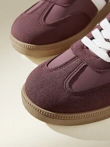 CUCCOO EASI Zapatillas casuales y versátiles de punta redonda para mujer para Navidad - Burdeos - Ver 4