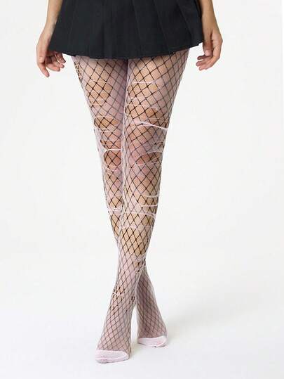 Kawaii زوج من الجوارب الشبكية ذات اللون الأسود الأحادي والشبكة الصغيرة + زوج من الجوارب الوردية، طقم بأسلوب Y2K Baddie، مناسب للارتداء اليومي في الشارع