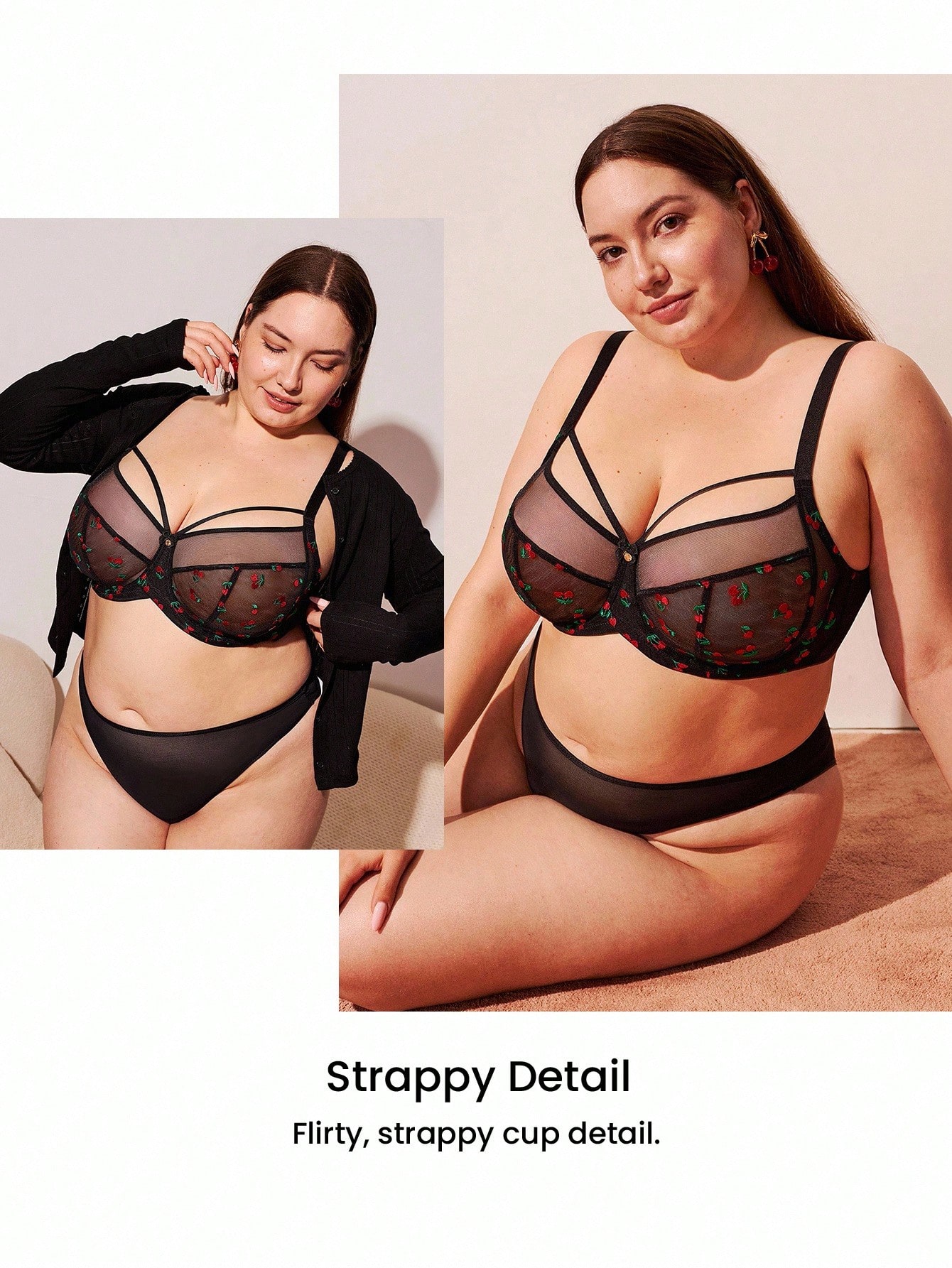Plus Unlined Full Coverage Side Support Mesh Bra