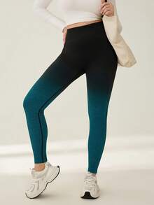 Auralis Athleisure Plus Size Ombre Wideband Waist Winter Sports Leggings, Yoga, Sweatpants, Winter Women's Joggers, Winter Sweatpants For Women, Plus Size Women Sportswear - Multicolor - View 5