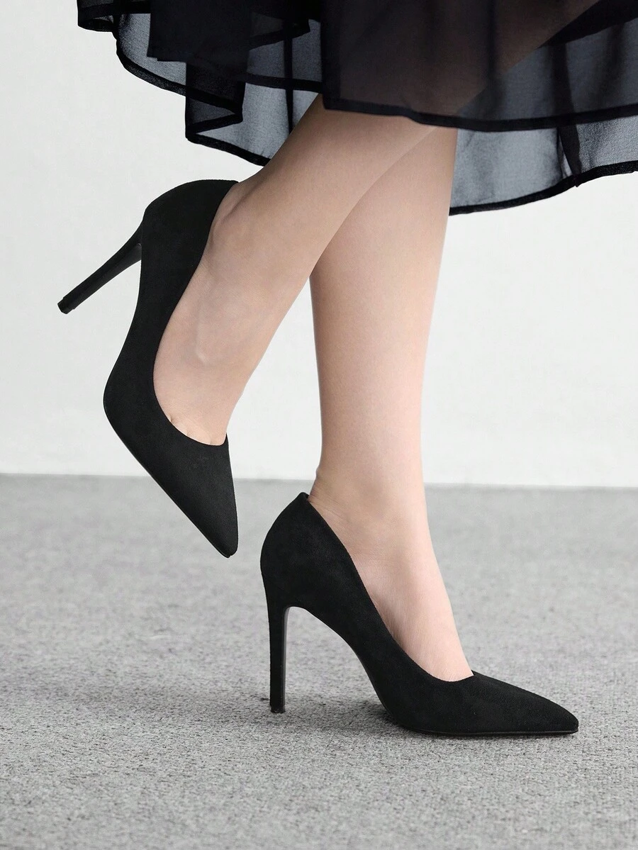 CUCCOO BIZCHIC New Versatile Pointed Toe High Heel Dress Shoes For Women - Black - View 1