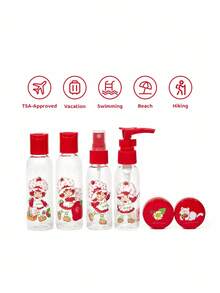 Strawberry Shortcake X SHEIN Cartoon Character Transparent Spray Bottles, Gift Ideas - Red - View 3