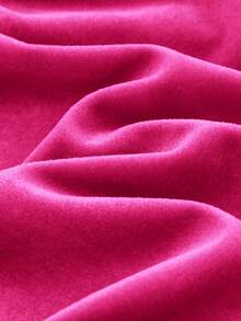 Baby Girl Fuchsia Pink Knit Soft Round Neck Ruffle Hem Waist Cinched Long Sleeve Dress,Cute Newborn Birthday Autumn Clothing,Cozy Pixies Flounce Dress - Hot Pink - View 4