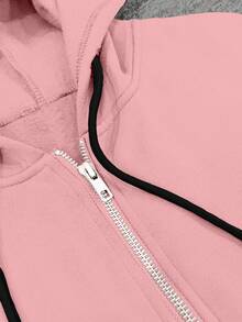 Claim Dot 男士休闲短款连帽卫衣，秋季款，长袖上衣