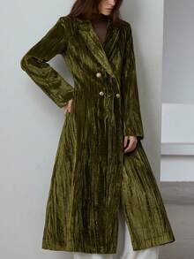 Aveloria Modichic 纹理天鹅绒缺口领通勤时尚长夹克 - 彩色 - 查看 5