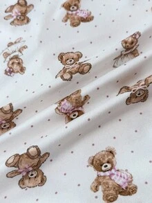 Tween Girls Lace Bow Bear Graphic Tight Fit Long Sleeve T-Shirt, Comfortable For Autumn/Winter, Party, Street, Back To School Girls Bear Top Baby Doll Top Teddy Bear Shirt Teddy Bear Long Sleeve Cute Tops Women - Multicolor - View 7