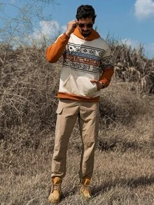 Manfinity Nomadique Men's Casual Solid Color Cargo Pants Tactical Pants Men Cargo Pants Khaki Cargo Pants Manfinity Men Cargo Pants Hiking Pants Men Daily Leisure, Weekend Trips, Outdoor Activities, Travel Expeditions, Relaxed Work Environments Or Semi-Formal Occasions,Boyfriend/Husband Gift, Anniversary Gift, For Fall - Khaki - View 3