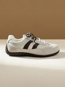 CUCCOO EASI Women's Round Toe Casual Sneakers - Beige - View 3