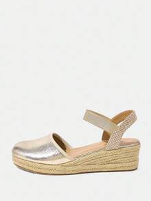 Styleloop Women's Casual Slip-On Platform Shoes, Versatile & Comfortable For Everyday Wear - Gold - View 2