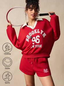 VARSIVA Damska bluza w kontrastowym kolorze, z długim rękawem i zamkiem błyskawicznym, luźna i uniwersalna - Wielokolorowe - Zobacz 7