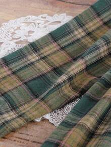 Linhara Plus Size Women Casual Round Neck Long Sleeve Dress, Suitable For Outdoor, Daily Wear, Countryside, Autumn/Winter - Multicolor - View 3