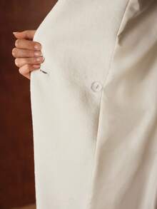 MOTF PREMIUM AUTUMN/WINTER WOOL BELTED LONG OVERCOAT - White - View 9