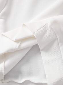 Genkimix Kids 2pcs Girls Korean Style Casual Gray Sweatshirt With Ribbon Bow & Skinny Pants Set - Black and White - View 5