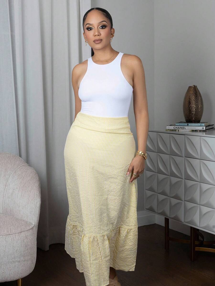 Melissa Matos Body tank unicolor - Blanco - Ver 1