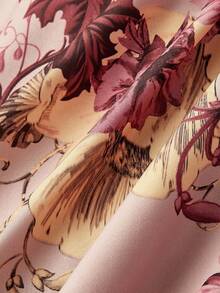 SHEIN MOD 复古花卉印花浪漫宫廷风中长款连衣裙 - 彩色 - 查看 5