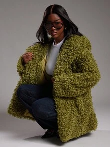 NYA SZN Áo khoác có mũ, áo khoác ngoài, áo khoác thường ngày, phong cách đường phố, trang phục công sở, trang phục đi nhà thờ, trang phục kín đáo, phong cách cổ điển Y2K, trang phục mùa thu đông, trang phục nổi bật cho ngày Valentine dành cho nữ. - màu xanh lá - Xem 5