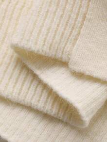 DAZY 宽松休闲商务针织开衫，带水钻亮片，抽绳腰带，适合居家、通勤、郊游、新年、圣诞节、秋冬 - 米色 - 查看 8