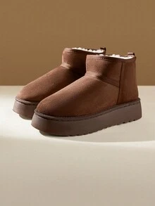 CUCCOO EASI Women's Winter Thick Sole Warm Classic Snow Boots For Christmas - Coffee Brown - View 2