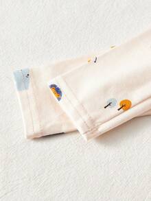 Cozy Pixies 2 Stücke Set für Babyjungen mit Cartoon Motiv, bestehend aus Langarm Top mit Rundhalsausschnitt und Latzhose