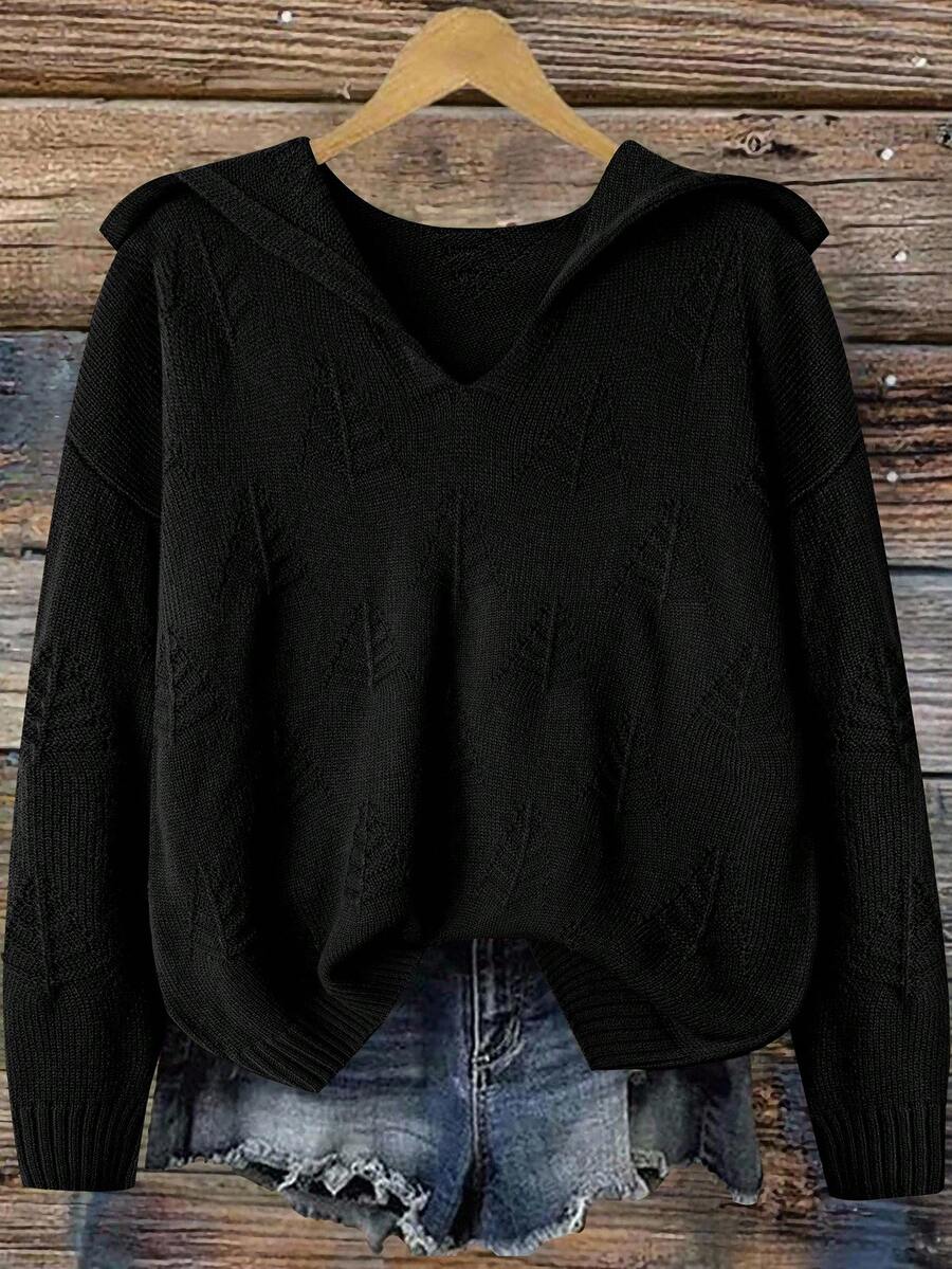 Linhara CURVE Plus Size Women Hooded Casual Elegant Pullover Sweater Top