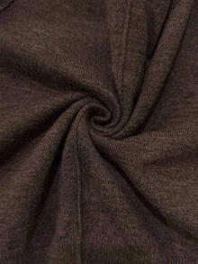 Florisole Pull vintage tricoté, pull ample et décontracté pour femme avec boutons, automne/hiver - Marron - Voir 7