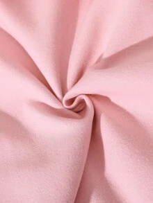 青少年女孩时尚可爱仿皮草拼布连帽斗篷大衣，秋冬 - 粉色 - 查看 7